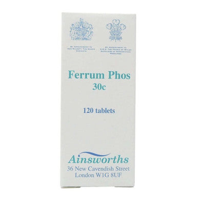 Ainsworths Ferrum Phos 30C Single Counter Remedy - 120 Tabs