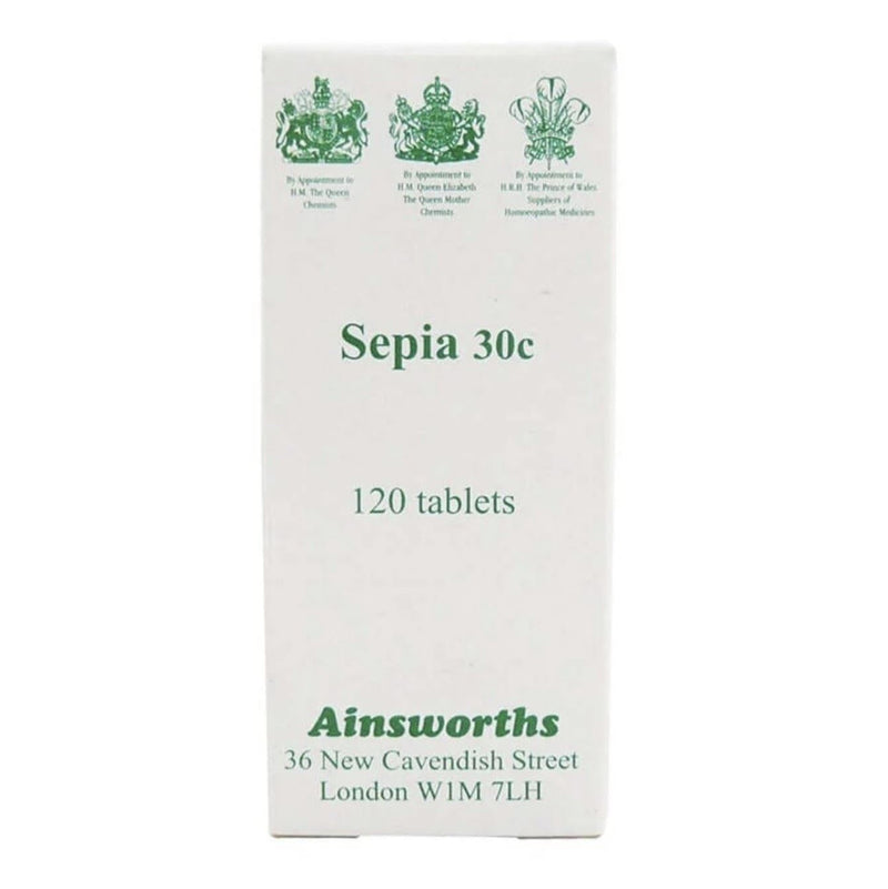 Ainsworths Sepia 30C Single Counter Remedy - 120 Tablets