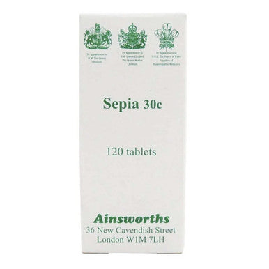Ainsworths Sepia 30C Single Counter Remedy - 120 Tablets