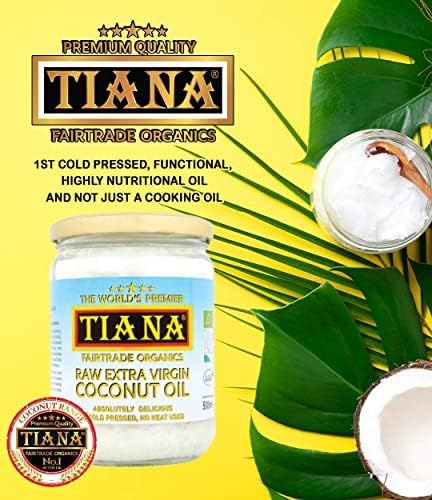 TIANA Fairtrade Organics Raw Extra Virgin Coconut Oil - 500ml