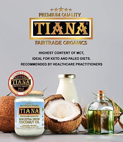 TIANA Fairtrade Organics Raw Extra Virgin Coconut Oil - 500ml