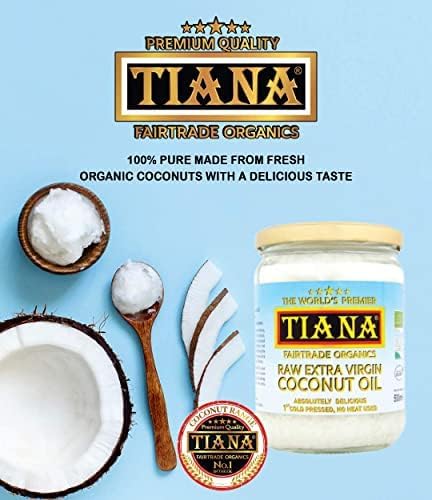 TIANA Fairtrade Organics Raw Extra Virgin Coconut Oil - 500ml