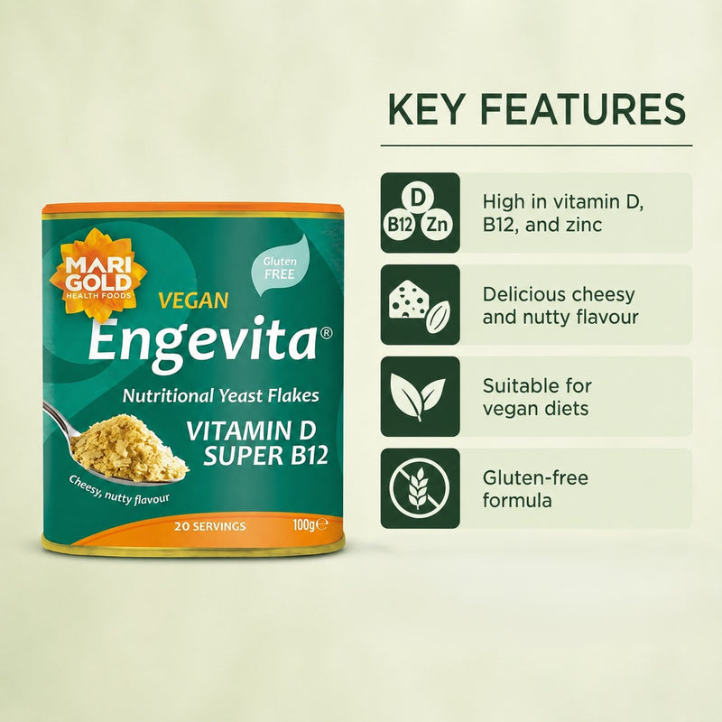 Marigold Engevita Vitamin D Super B12 Yeast Flakes - 100g
