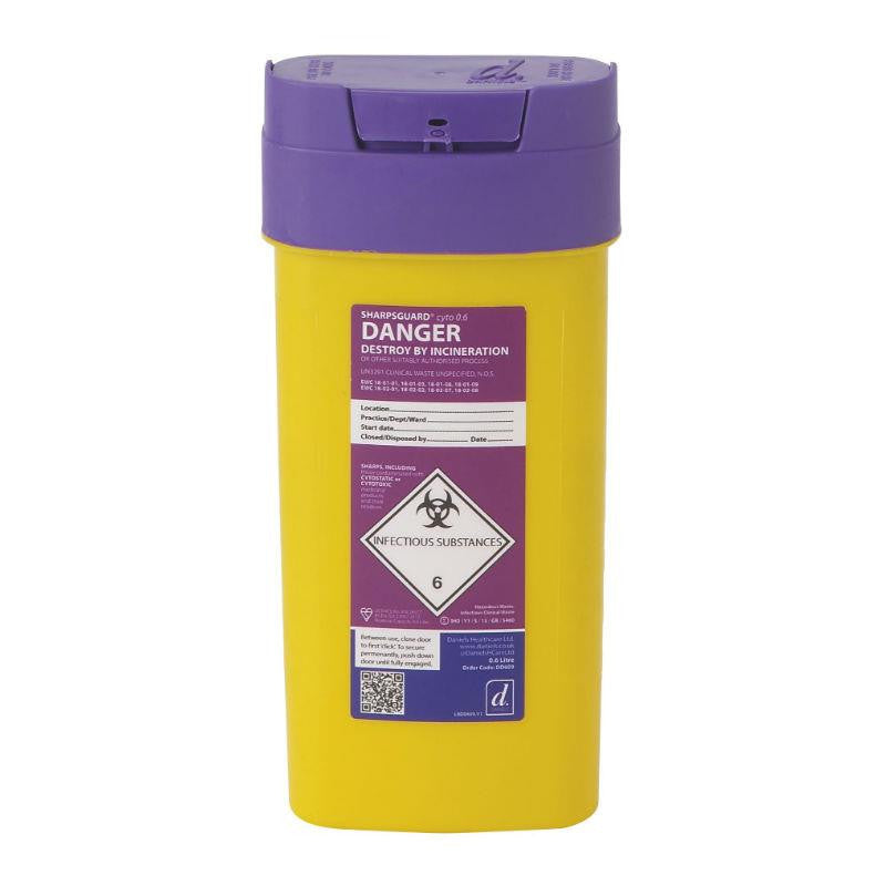 Sharpguard SharpsGuard Cyto Purple Flip Lid - 0.6 Litre | Vitamin Planet