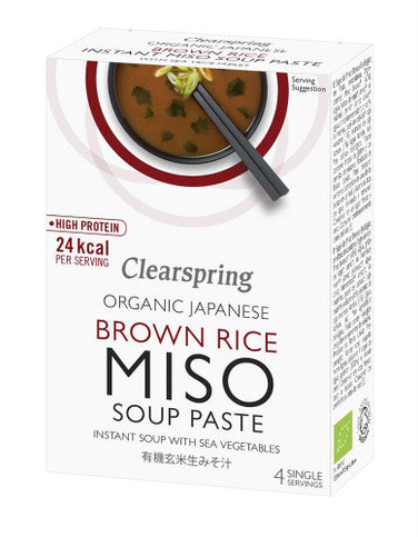 Clearspring Organic Japanese Brown Rice Instant Miso Soup - 4 Sachets