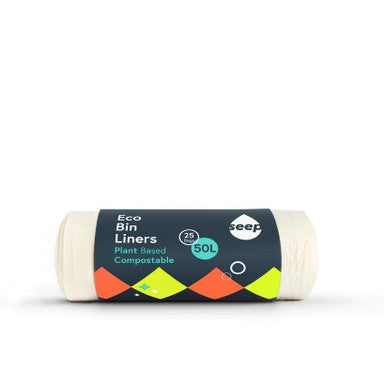 Seep 50L Compostable Bin Liners - 25 Bags