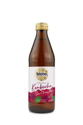 Biona Organic Sour Cherry Mint Kombucha - 330ml (Pack of 2)