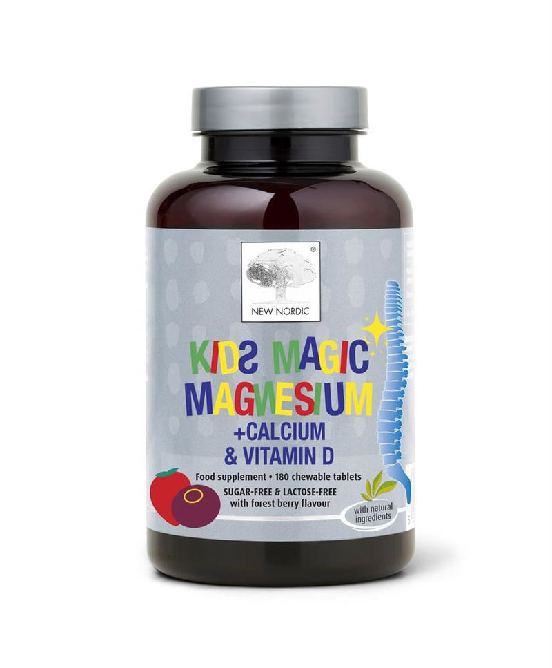 New Nordic Kids Magic Magnesium + Calcium & Vitamin D - 180 Tablets