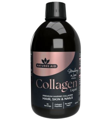 Natures Aid Collagen Liquid Strawberry & Lime - 500ml
