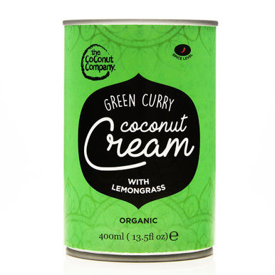 The Coconut Company Organic Green Curry Coconut Cream - 400ml (Pack of 6)