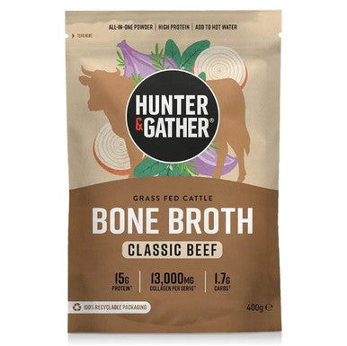 Hunter and Gather Bone Broth Classic Beef - 400g