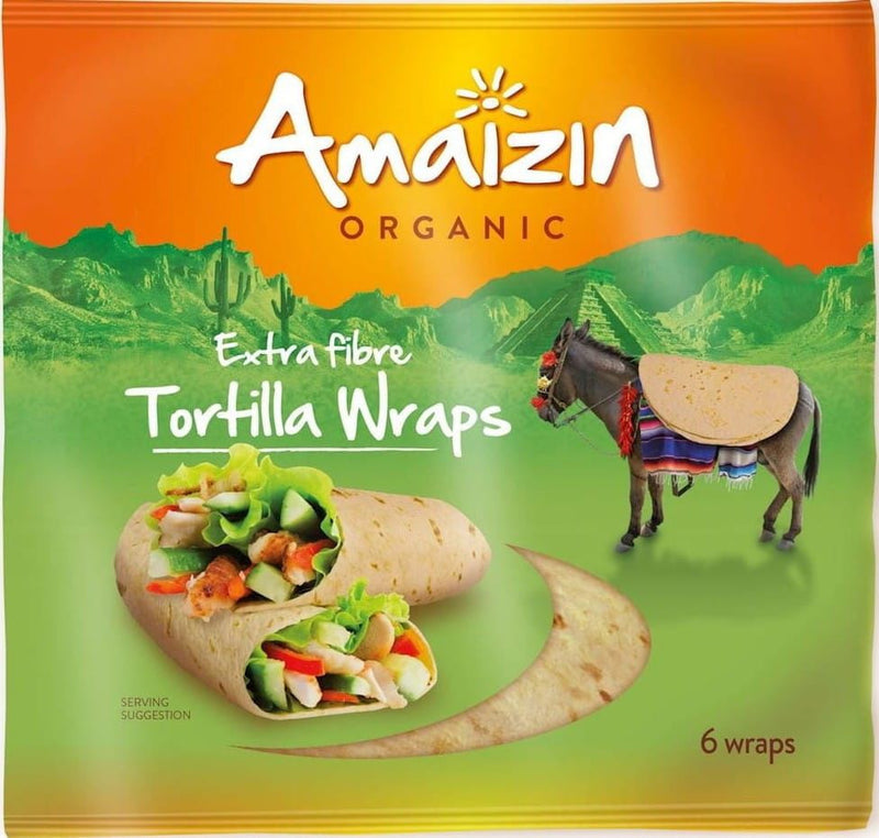 Amaizin Tortilla Wraps Extra Fibre Organic - 6 Pieces (240g)