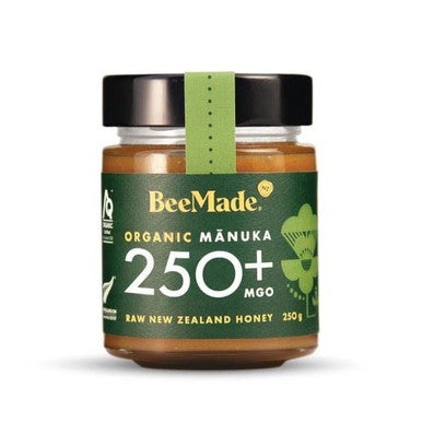 BeeMade Organic New Zealand Manuka Honey MGO 250+ - 250g