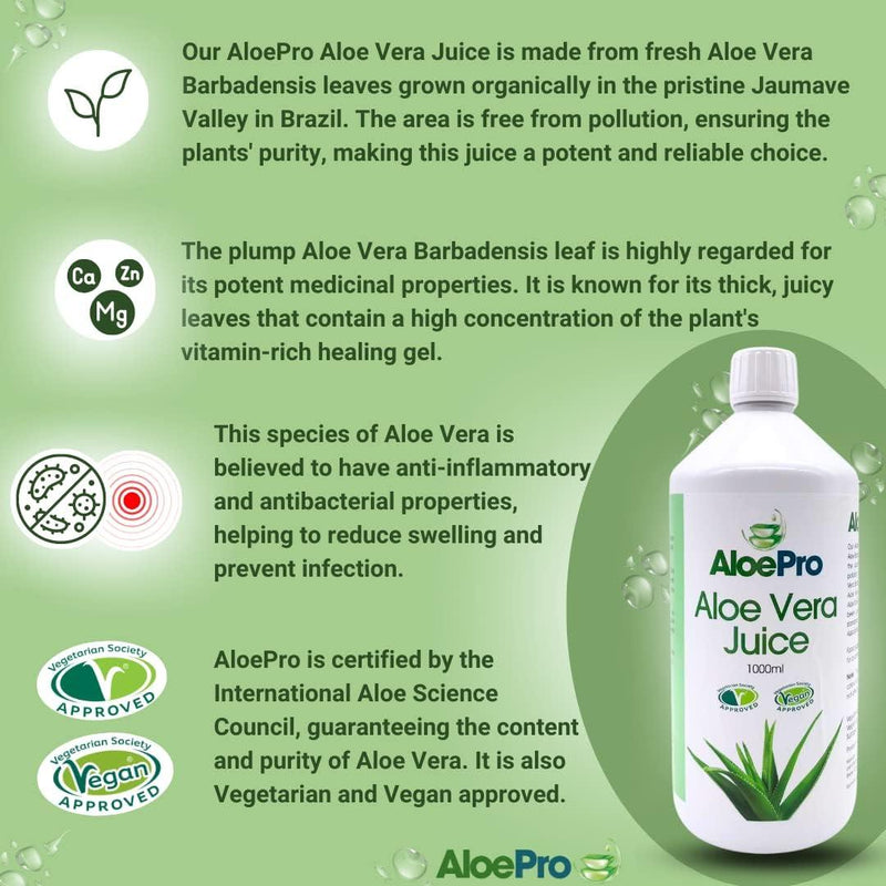 AloePro Aloe Vera Juice High Strength - 1000ml