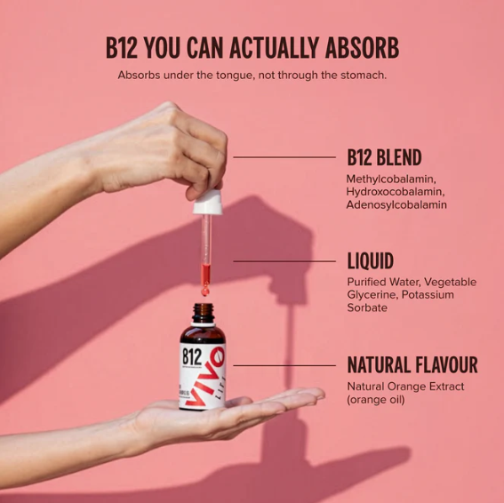Vivo Life Orange Flavour Liquid B12 Complex - 60ml