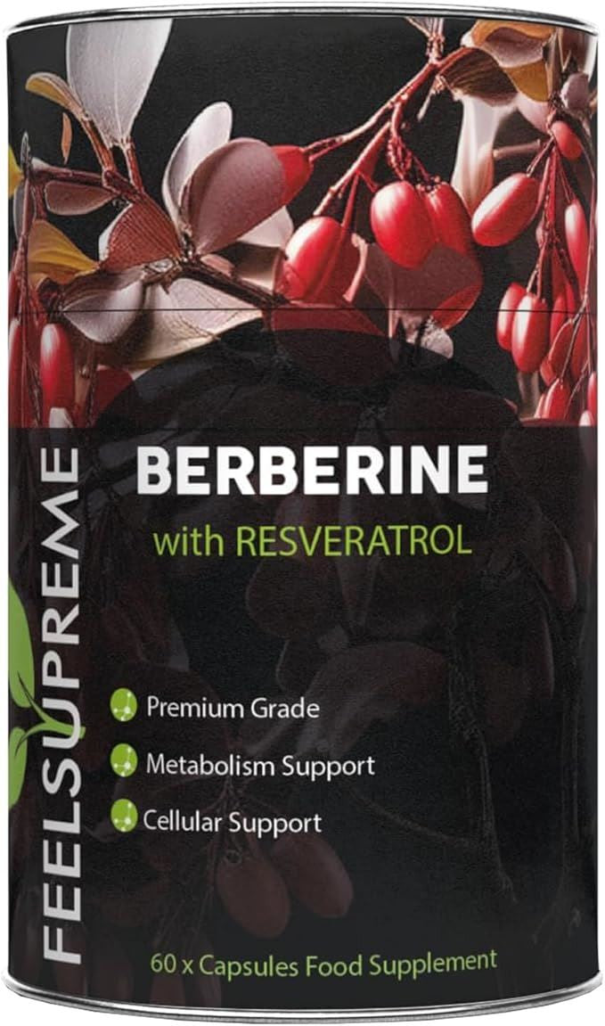 Feel Supreme Premium Berberine & Resveratrol 60 Capsules