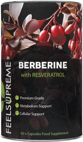 Feel Supreme Premium Berberine & Resveratrol 60 Capsules