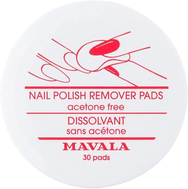 Mavala Acetone Free Nail Polish Remover Pads - 30 Pads