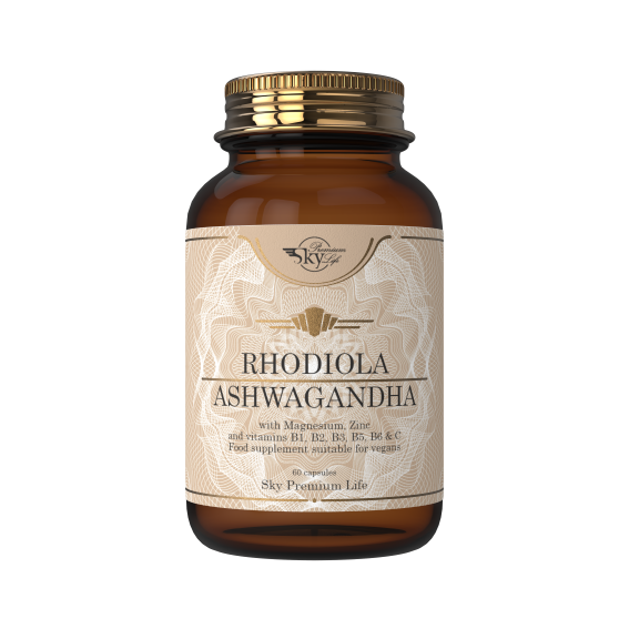 Sky Premium Life Rhodiola Ashwagandha - 60 Capsules