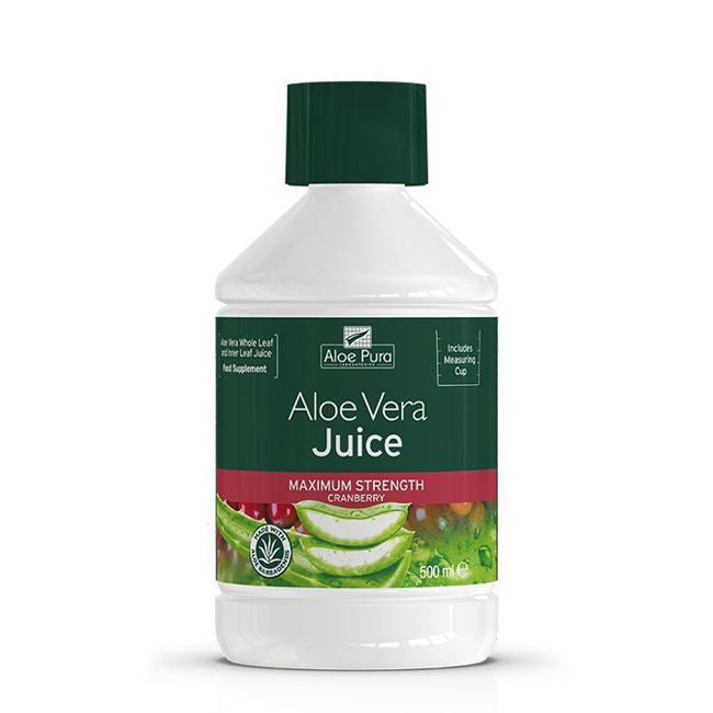 Aloe Pura Aloe Vera Juice Max Strength Cranberry - 500ml