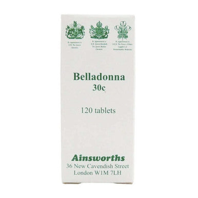 Ainsworths Belladonna 30C Single Counter Remedy - 120 Tabs