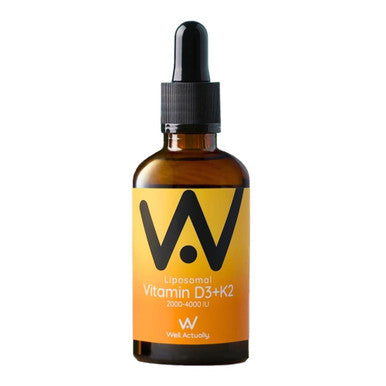 Well Actually Liposomal Vitamin D3+K2  2000-4000IU Orange & Mango - 60ml