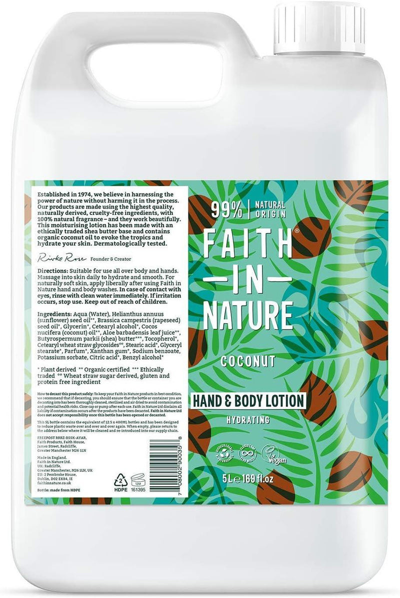 Faith in Nature Coconut Hand & Body Lotion - 5L