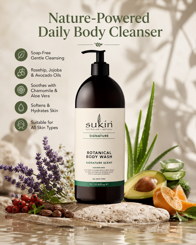 Sukin Botanical Body Wash (Pump) - 1 Litre