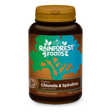 Rainforest Foods Organic Chlorella & Spirulina - 300 Tablets