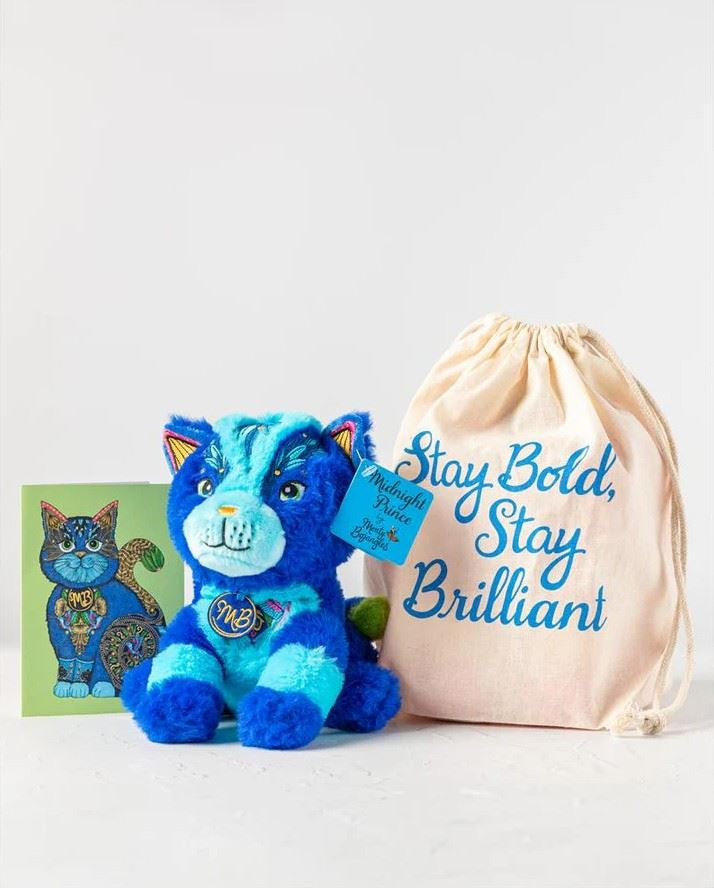 Monty Bojangles Midnight Prince Cat Plush Soft Toy - 250g