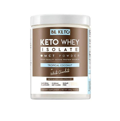 BeKeto Keto Whey Isolate + MCT Oil Coconut White Chocolate - 300g