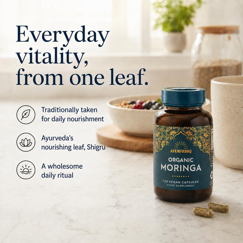 Ayurvediq Wellness Organic Moringa - 120 Capsules