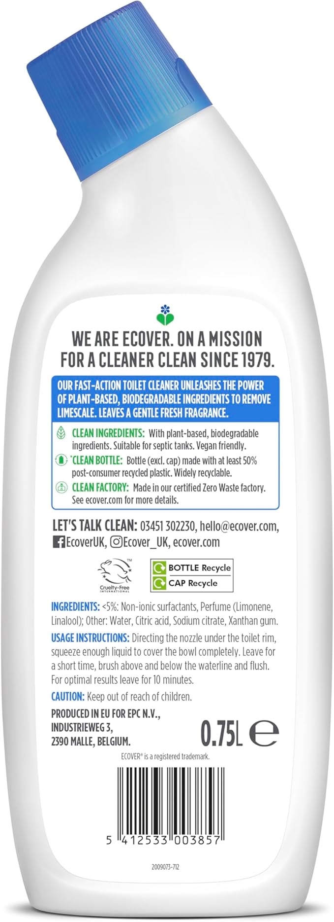 Ecover Toilet Cleaner Sea Breeze & Sage - 750ml