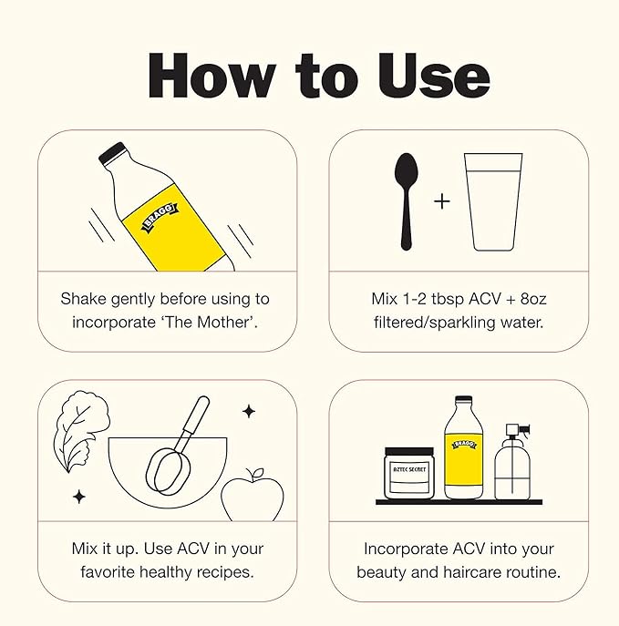 Bragg Apple Cider Vinegar (946ml) -  Raw & Unfiltered