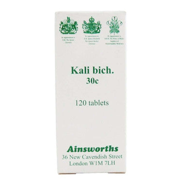 Ainsworths Kali Bich 30C Single Counter Remedy - 120 Tabs