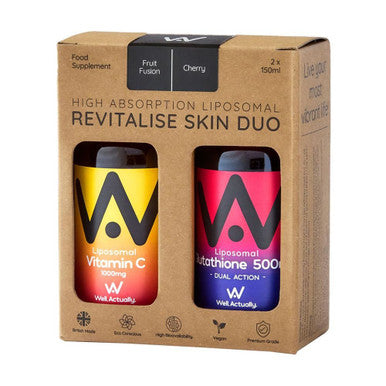 Well Actually Liposomal Revitalise Skin Duo - 2 x 150ml