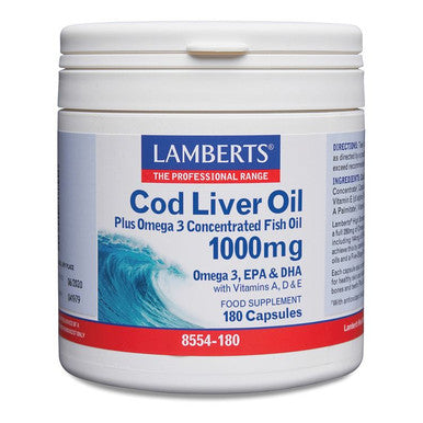 Lamberts Cod Liver Oil 1000mg - 180 Capsules