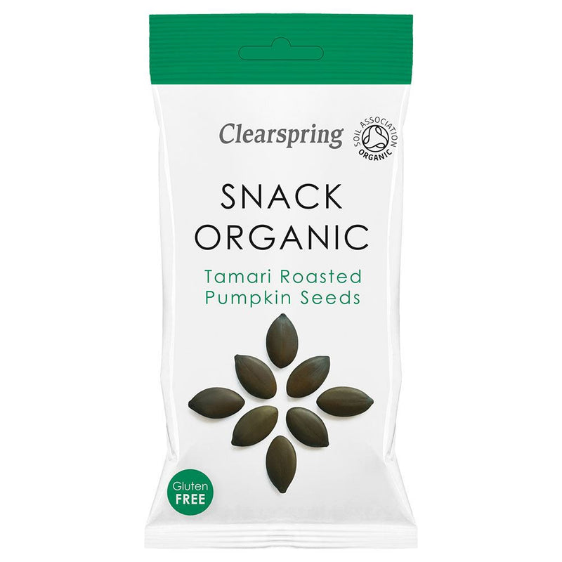 Clearspring Snack Organic Tamari Roasted Pumpkin Seeds - 30g