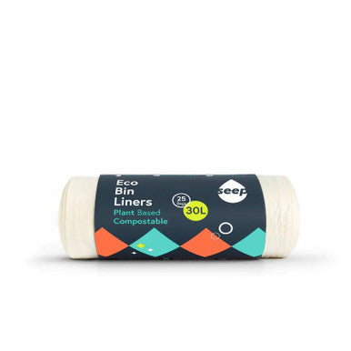 Seep 30L Compostable Bin Liners - 25 Bags