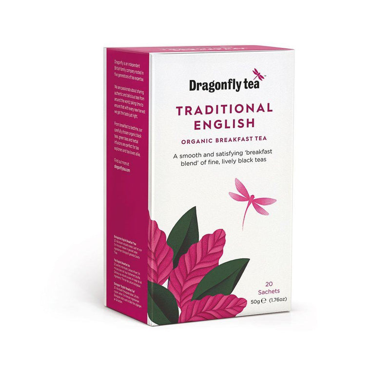 Dragonfly Tea Organic Traditional English Breakfast Tea - 20 Sachets