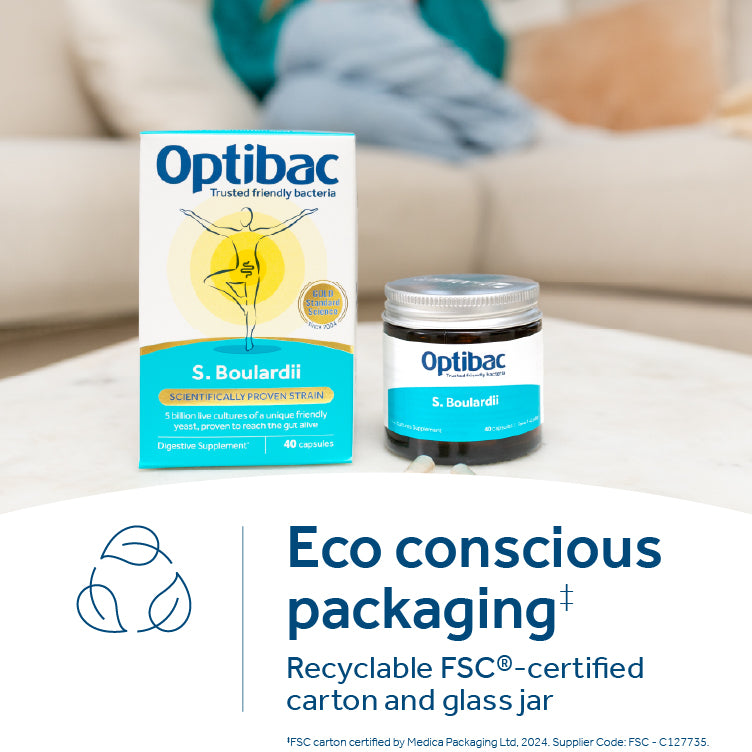 Optibac Probiotics Saccharomyces boulardii - 40 Capsules