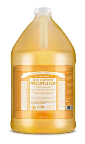 Dr Bronner Citrus Pure-Castile Liquid Soap - 3790ml