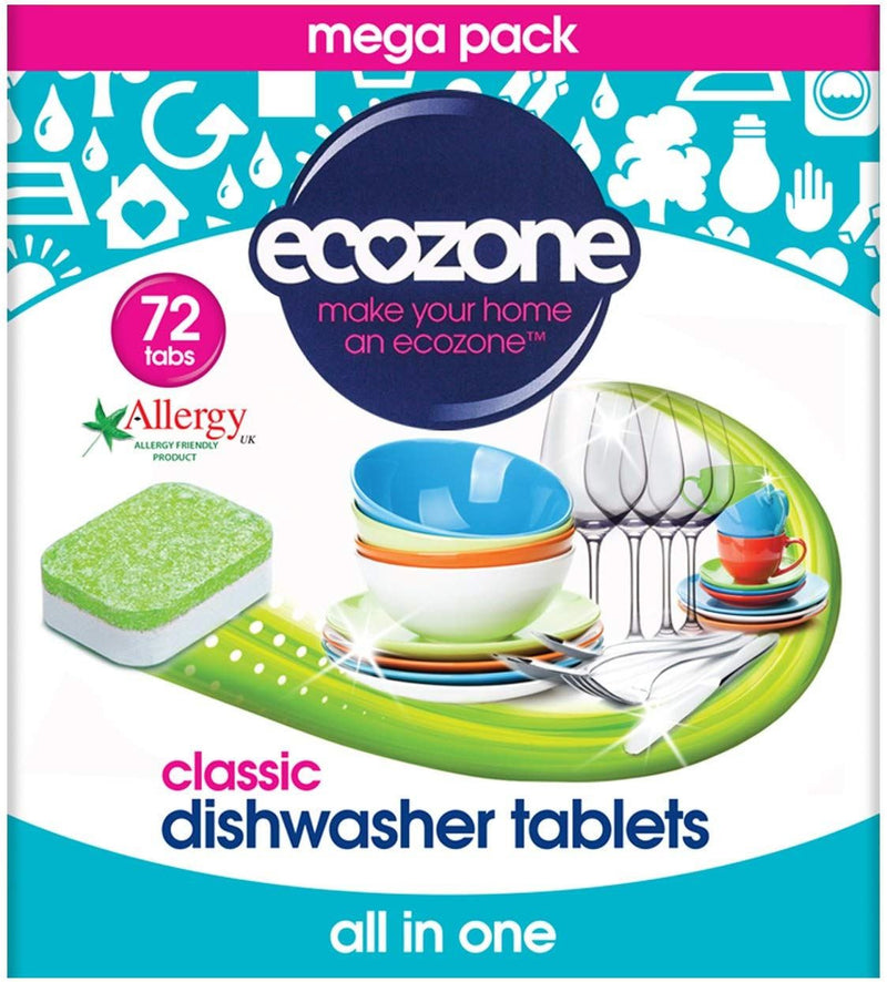 Ecozone Classic Dishwasher Tablets - 72 Tablets