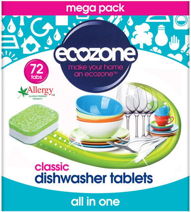 Ecozone Classic Dishwasher Tablets - 72 Tablets