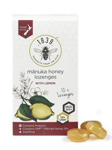 UMF 10+ Lemon Lozenges with Manuka Honey - 12 Lozenges