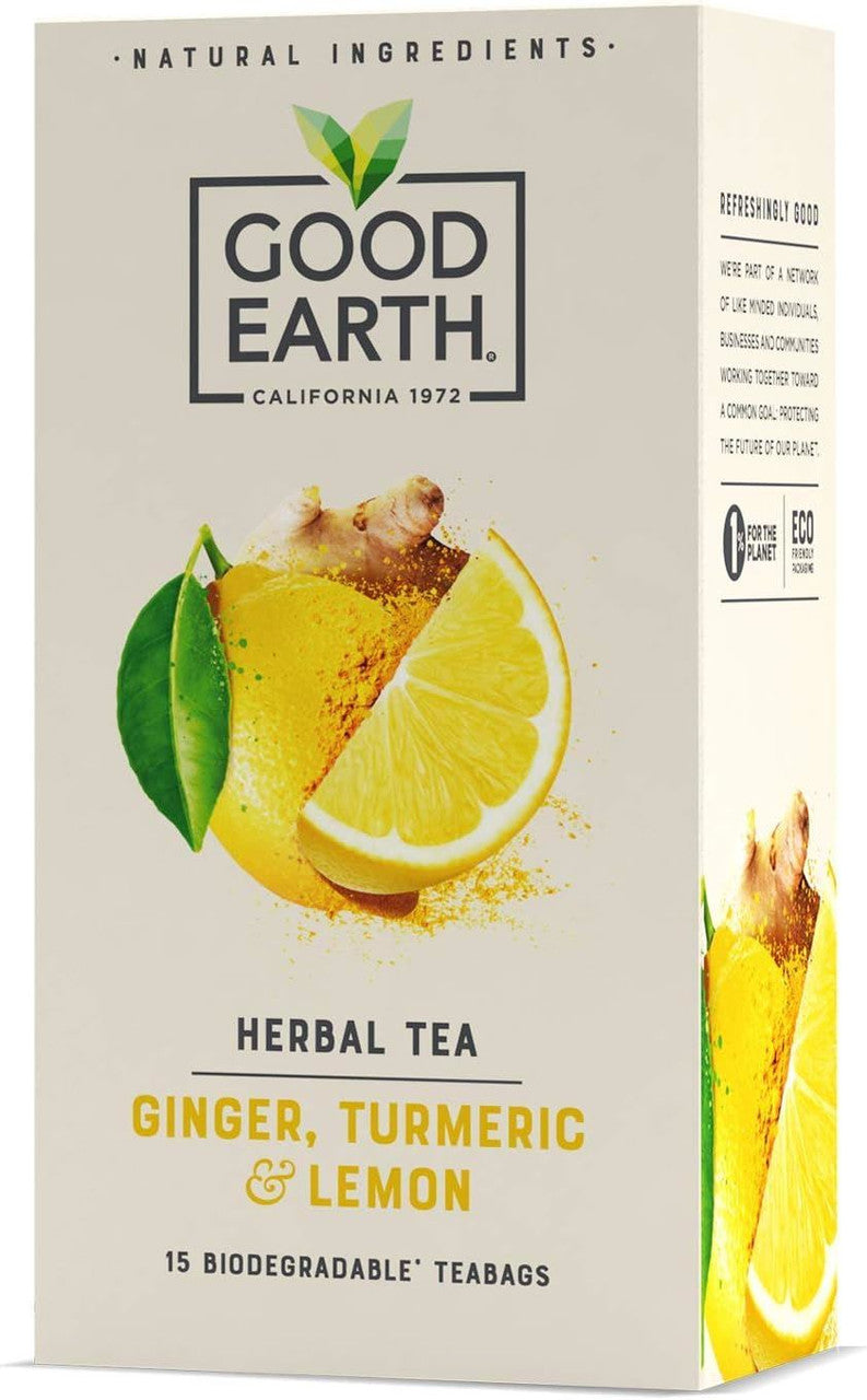 Good Earth Ginger, Turmeric & Lemon - 15 Teabags