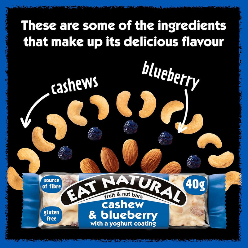 Eat Natural Yoghurt Cashew & Blurberries Bar - Pack of 12 x 45g (1 Box)