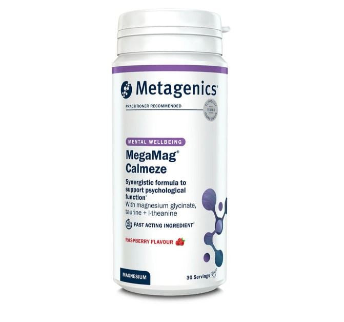 Metagenics MegaMag Calmeze Magnesium Powder Raspberry  - 30 Servings
