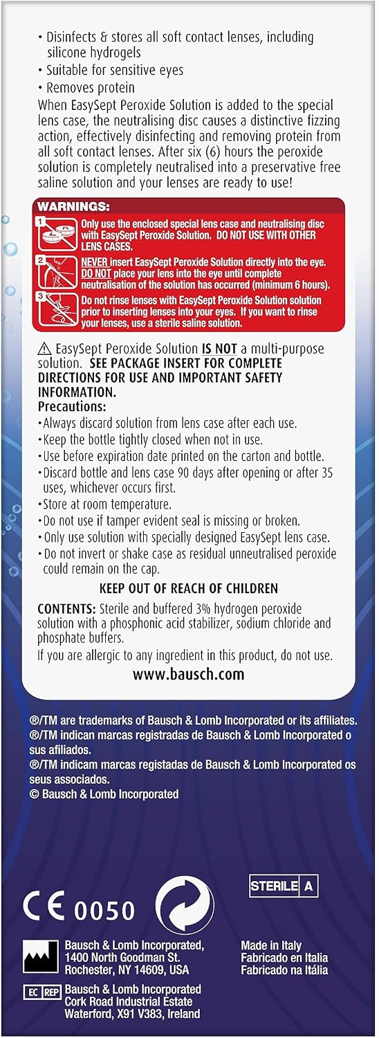 Bausch and Lomb EasySept 3x360ml - 3 Month Supply