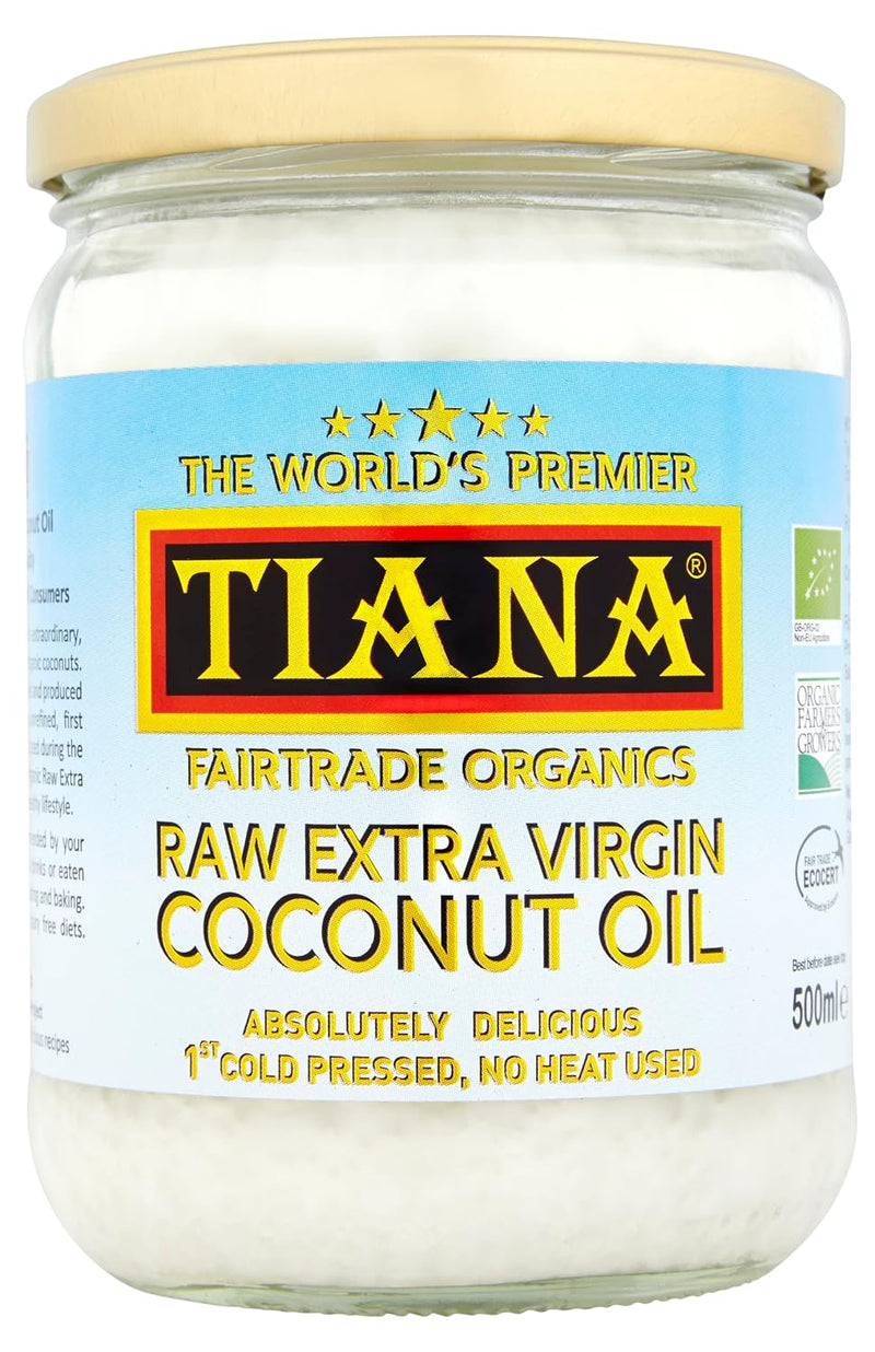 TIANA Fairtrade Organics Raw Extra Virgin Coconut Oil - 500ml